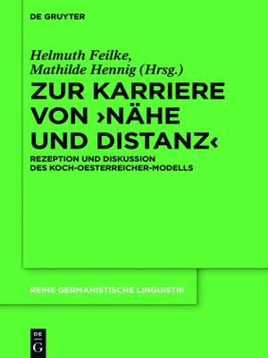 cover image of Zur Karriere von ›Nähe und Distanz